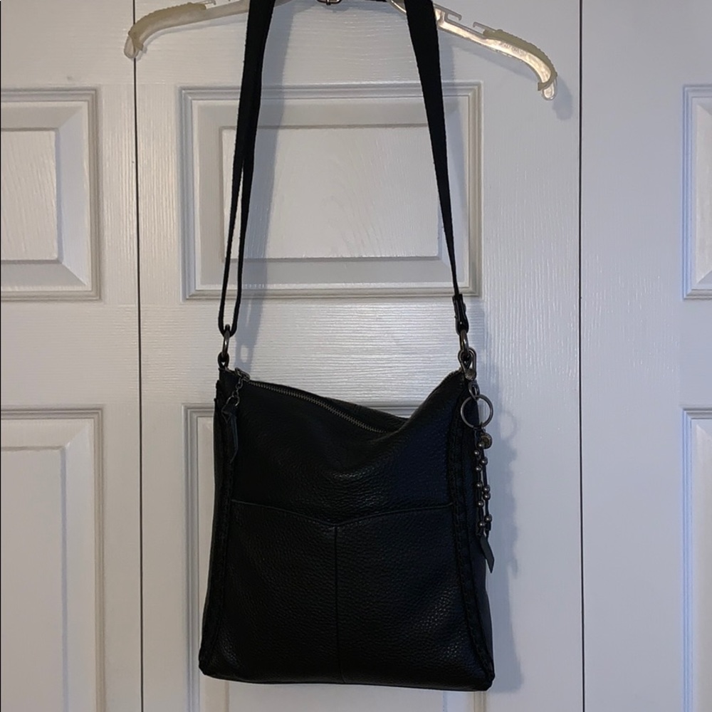 The Sak, black leather crossbody bag, like new!!!